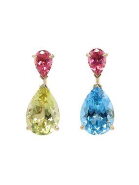 Dior Earrings Citrine Topaz Tourmaline 18k